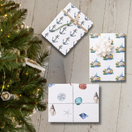 Navio de cruzeiro, âncora e conchas