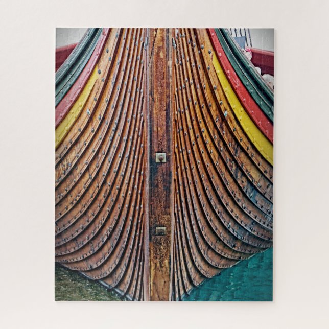 Navio de madeira de Viking - 16x20 - quebra-cabeça (Vertical)