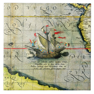 Navio de Magalhães Victoria, Mapa Antiquado do Oce
