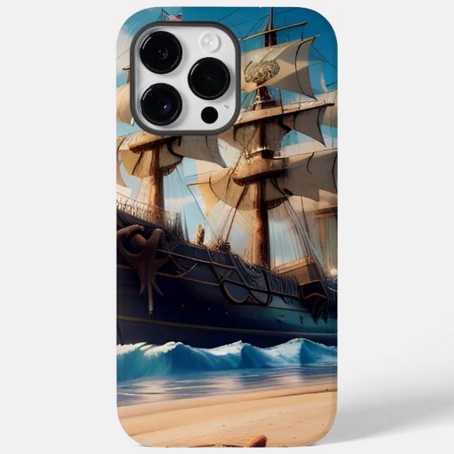 Navio de pirata de praia tropical (Verso)