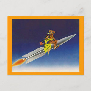 Navio de Rocket retro que monta anúncios