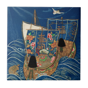 Navio do Tesouro da Sorte Japonês Vintage G.A. Aud