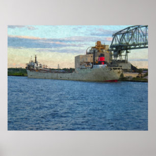 Navio entrado no impressão da Porto-Pintura