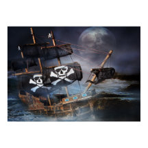 NAVIO FANTASMA PIRATARIA DE poster DE Papel ESTRAN