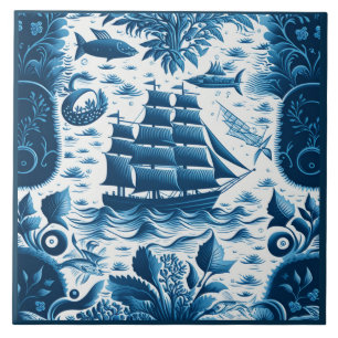 Navio náutico e arte cerâmica teórica no oceano 5