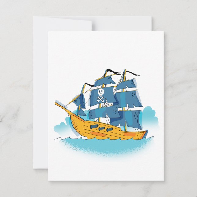Navio Pirata de Cartoon (Frente)