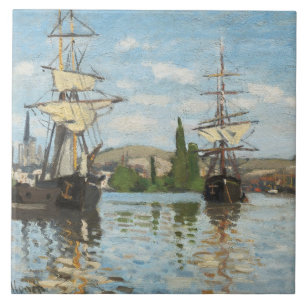 Navios de Claude Monet que montam no Seine em