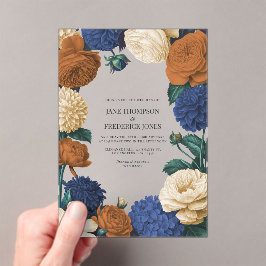 Navy Blue, Burnt Orange & Champagne Wedding