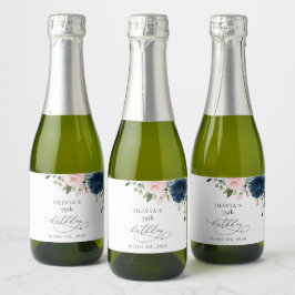 Navy Blue Flowers, Pink Flowers, Boho, Birthday