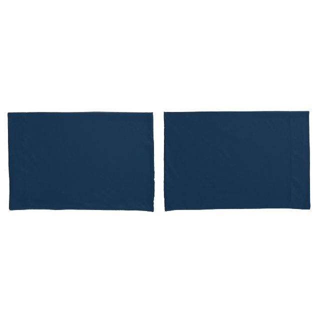 Navy Blue Pillowcases – Solid Color Bedroom Pillow (Frente - conjunto)