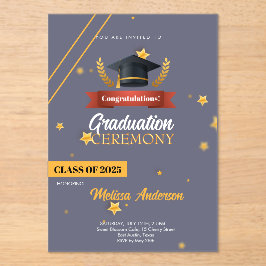 Navy Gold Class of 2025 Ceremony Invite