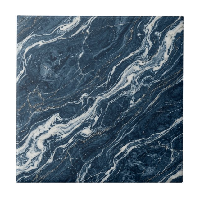 Navy Marble Bold Contemporary Design Look (Frente)