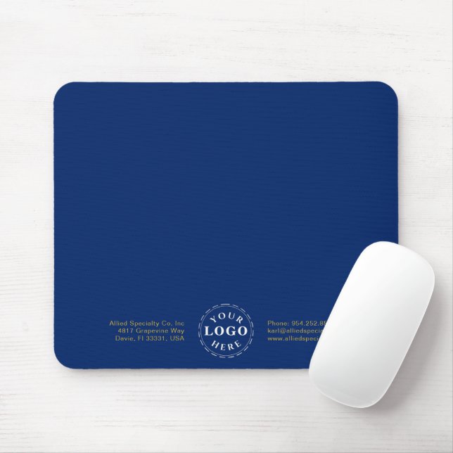 Navy Mouse Pad – Promote Your Business in Style (Com mouse)