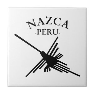 Nazca Peru Hummingbird com texto curvo