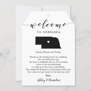Nebraska Wedding Tag Letter Itinerary