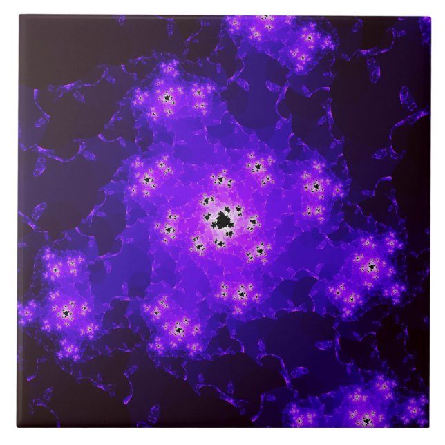 Nebula Fractal Azulejo Cerâmico (Frente)