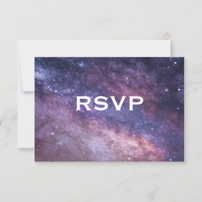 Nebula Space Cosmos Weding RSVP (Frente)