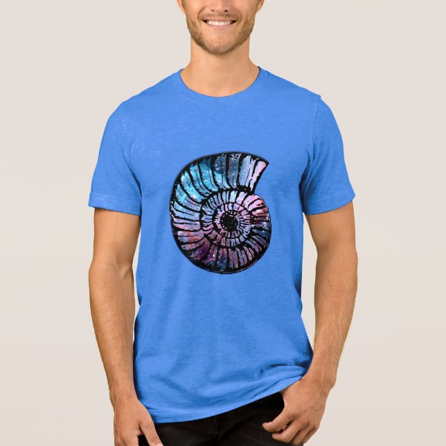 Nebulosa com estrelas numa casca de Nautilus (Frente)