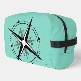 Necessaire de Maquiagem Turquesa com Bússola Náuti
