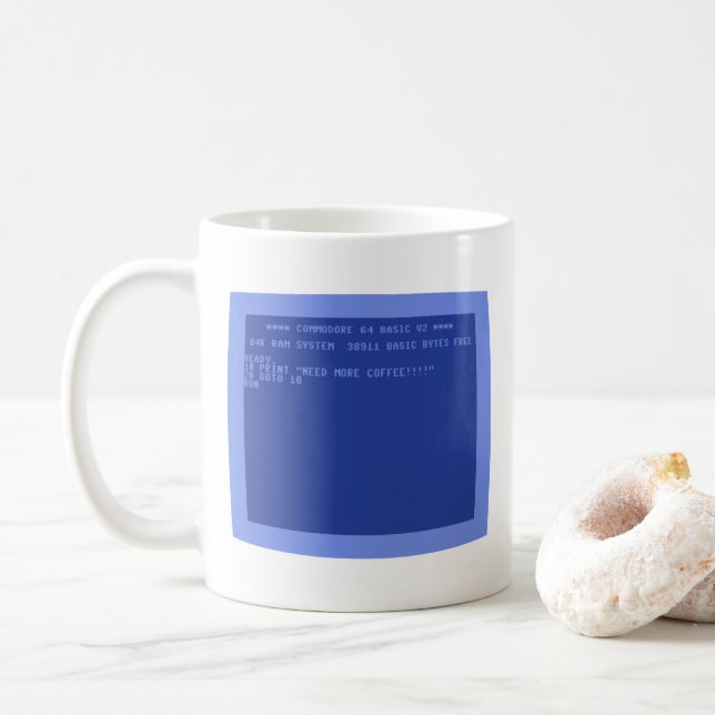 Necessidade C64 mais caneca de café (Com Donut)