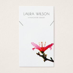 ©Necklace Jewelry Display Card ・ Simplicidade Flor