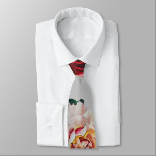 Necktie Floral-Burgundy Gravata de Casamento Flora