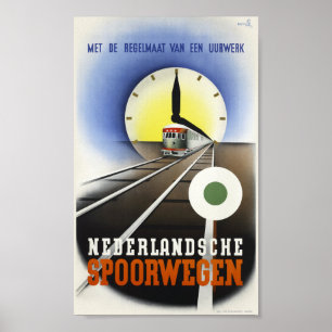 Nederlandsche Spoorwegen Poster vintage 1939
