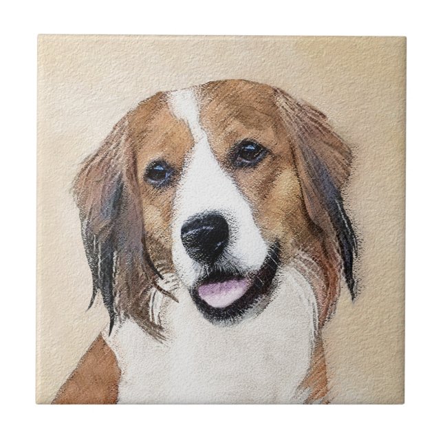 Nederlandse Kooikerhondje - Pintura de Cachorro (Frente)