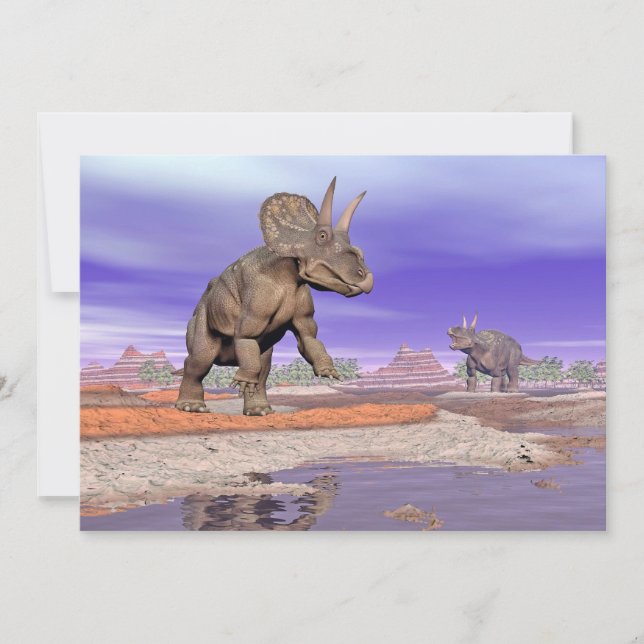 Nedoceratops/diceratops dinossauros na natureza (Frente)