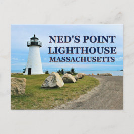 Ned's Point Lighthouse, cartão postal de Massachus