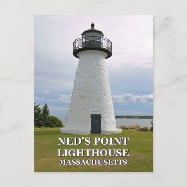 Ned's Point Lighthouse, cartão postal de Massachus (Frente)