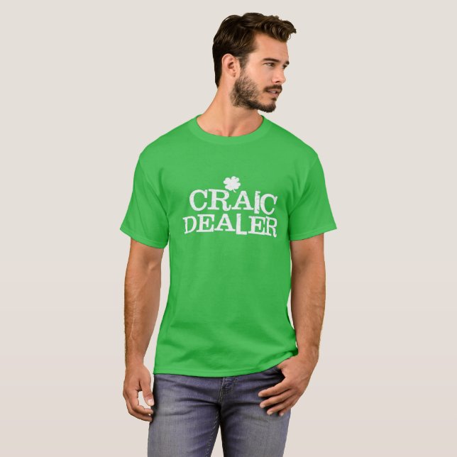 negociante de Craic das camisetas engraçadas do (Frente Completa)