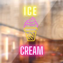 Negócio de Cones de Sorvete de Neon Falso