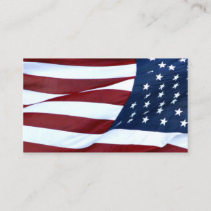Negócio ou cartão de visita da bandeira american