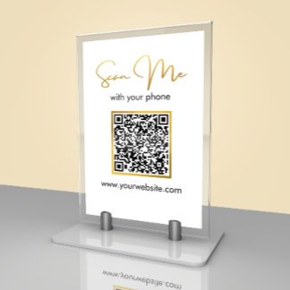 Negócios | Cartão de Mesa com Código QR para Casam