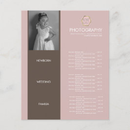 Negócios de Fotografia Seu Logotipo Menu Terroso