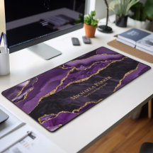 Negócios de Geodo de Agate Dourado Roxo Elegante