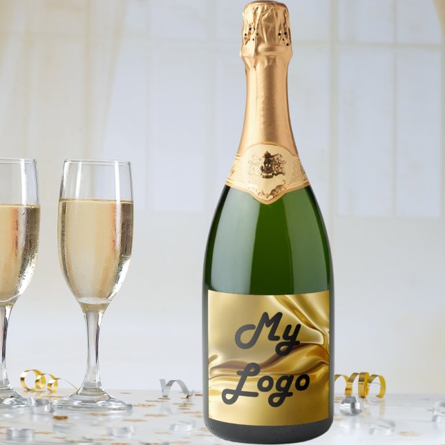 Negócios de imagens de logotipo fluido Dourado (Criador carregado)