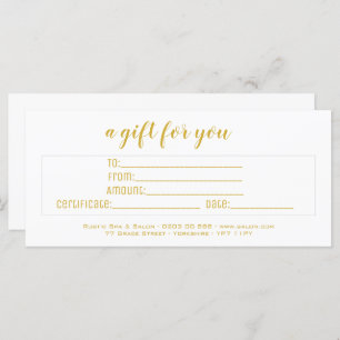 Negócios de Script Dourado e Branco personalizados