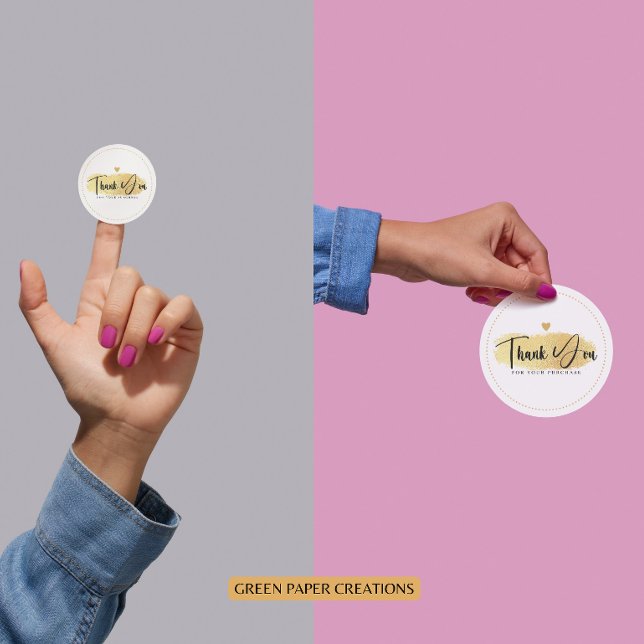 Negócios Obrigado Vinhetas Douradas, adesivos do C (Criador carregado)