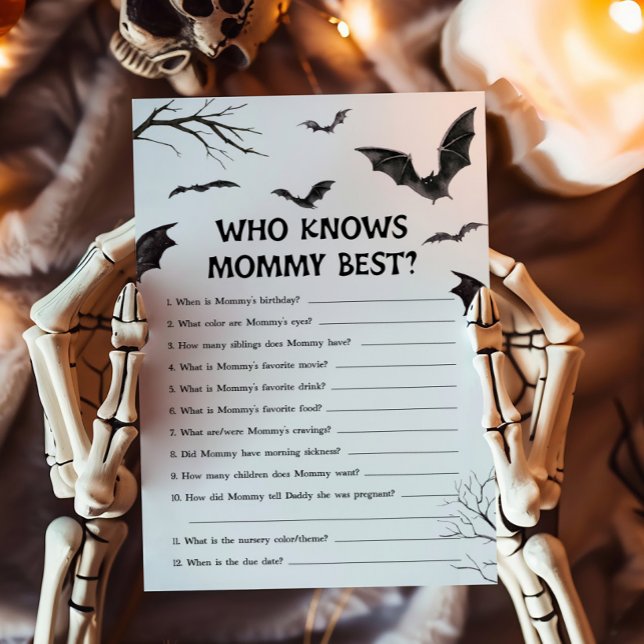 Negros e Brancos que conhecem o melhor jogo das Ma (Black and White Bats Baby Shower Who knows Mommy Best Game )