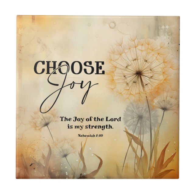 Nehemiah 8:10 Alegria das Flores do Senhor Bíblia  (Frente)