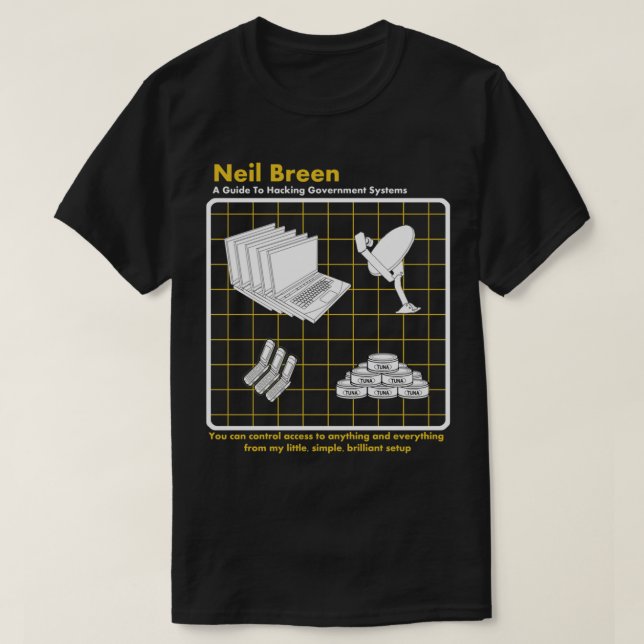 Neil Breen - Um guia para hackear camiseta essenci (Frente do Design)