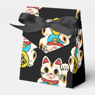 Neko japonês do maneki da caixa do favor do teste