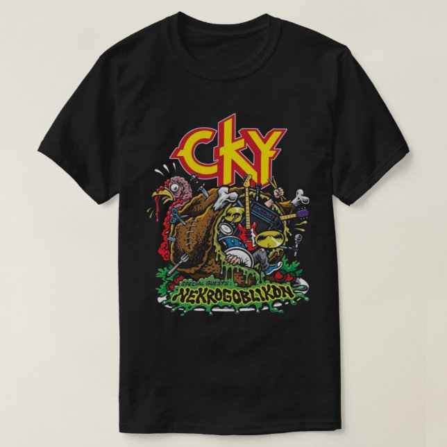 Nekrogoblikon, estrela convidada CKY - Camiseta Es (Frente do Design)