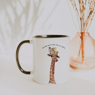 Nem Mesmo No Meu Nível Caneca de Café de Girafa