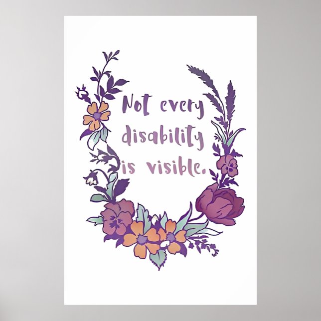 Nem Todas As Deficiência São Poster Visíveis (Frente)
