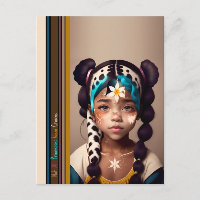 Nem todas as princesas Vestem coroas - Cartão post (Frente)