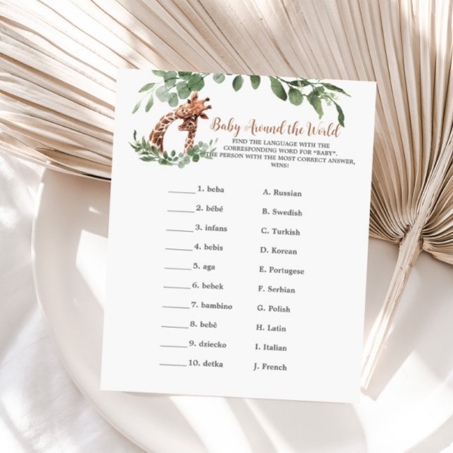 Nenê da Girafa ao redor do jogo mundial (Criador carregado)