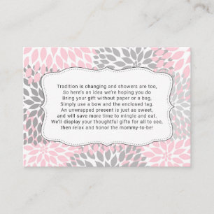 Nenhum cartão da inserção do chá de fraldas do